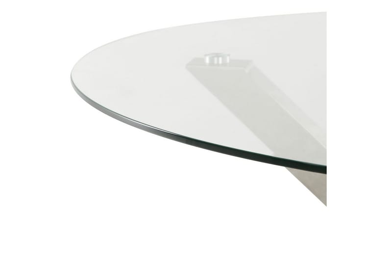 Rundt bord Maletto - Sølv, Transparent - Hagemøbler - Hagebord - Spisebord ute