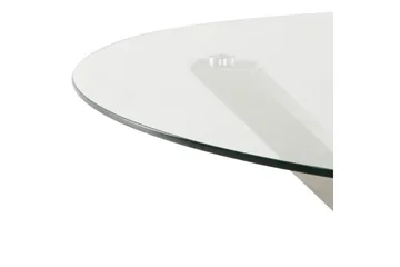 Rundt bord Maletto - Sølv/Transparent - Hagemøbler - Hagebord - Spisebord ute