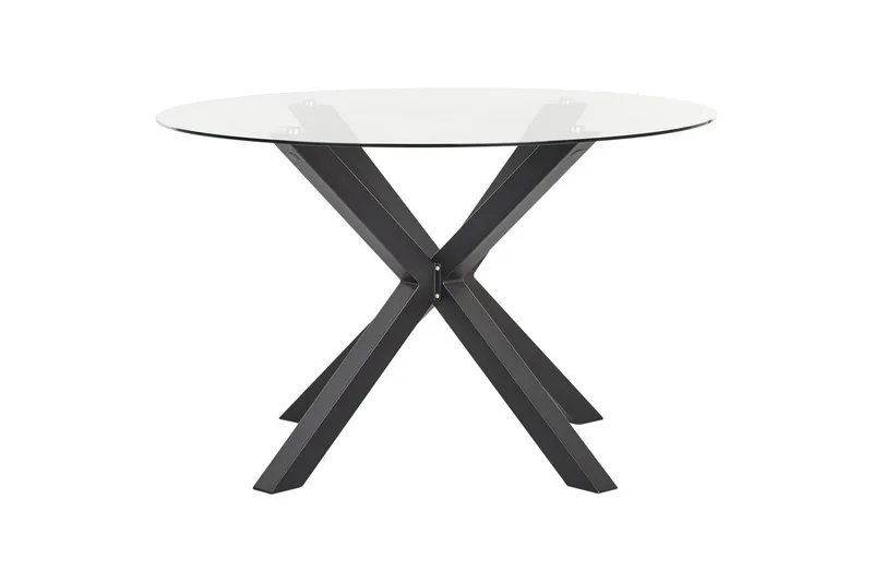 Rundt bord Maletto, Svart, gjennomsiktig, Svart, Gjennomsiktig