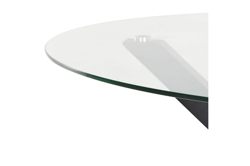 Rundt bord Maletto - Svart, gjennomsiktig, Svart, Gjennomsiktig - Hagemøbler - Hagebord - Spisebord ute