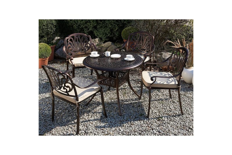 Runt bord Beliani Ancona Brown - Hagemøbler - Hagebord - Spisebord ute