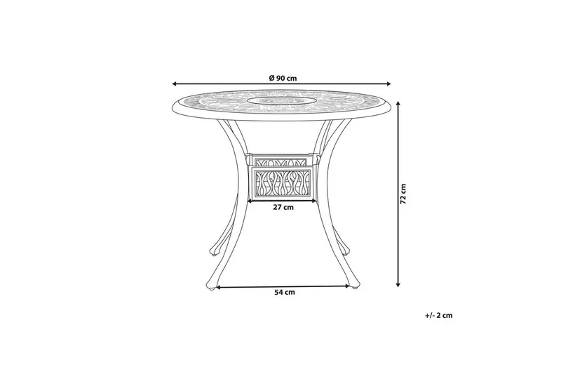 Runt bord Beliani Ancona Brown - Hagemøbler - Hagebord - Spisebord ute