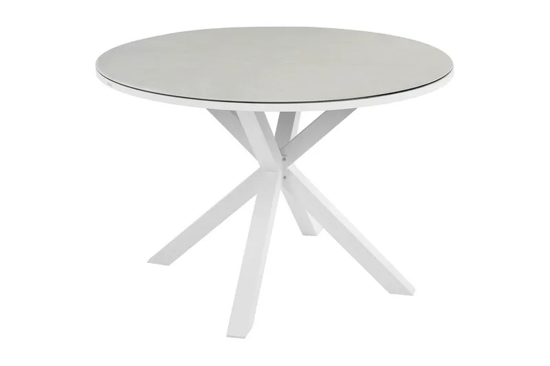 Runt bord Beliani Maletto Vit/Beige/Grå White||Beige||Grey - Hagemøbler - Hagebord - Spisebord ute