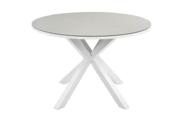 Runt bord Beliani Maletto Vit/Beige/Grå White||Beige||Grey - Hagemøbler - Hagebord - Spisebord ute