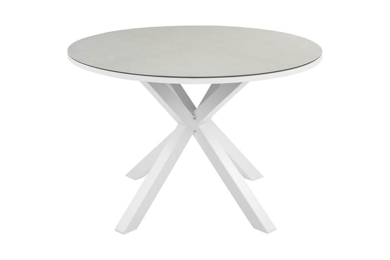 Runt bord Beliani Maletto Vit/Beige/Grå White||Beige||Grey - Hagemøbler - Hagebord - Spisebord ute
