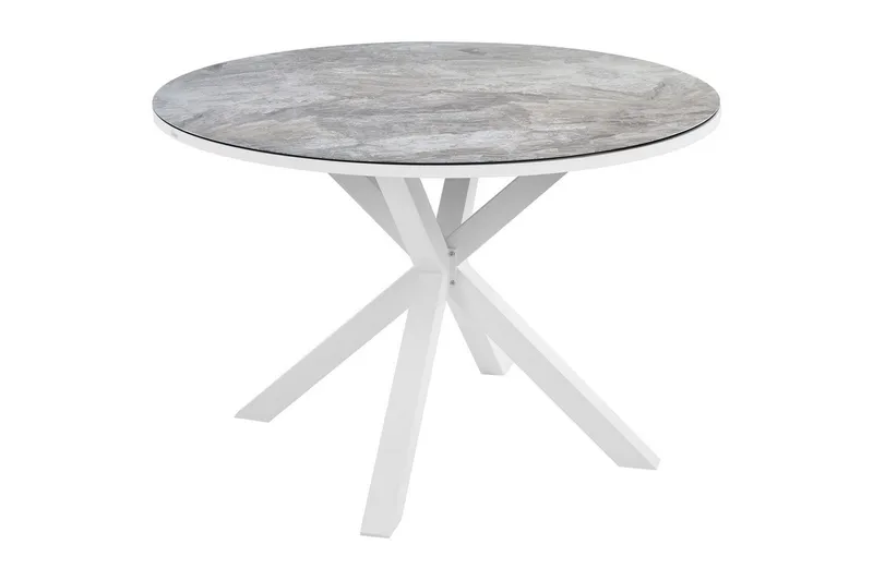 Runt bord Beliani Maletto Vit/Beige/Grå White||Grey, undefined