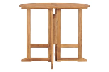 Sammenleggbart hagebord Ø90x75 cm heltre teak - Brun - Hagemøbler - Hagebord - Spisebord ute