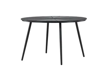 San Vito Spisebord Utendørs 120 cm - Svart - Hagemøbler - Hagebord - Spisebord ute