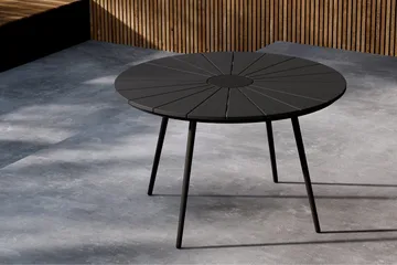 San Vito Spisebord Utendørs 120 cm - Svart - Hagemøbler - Hagebord - Spisebord ute