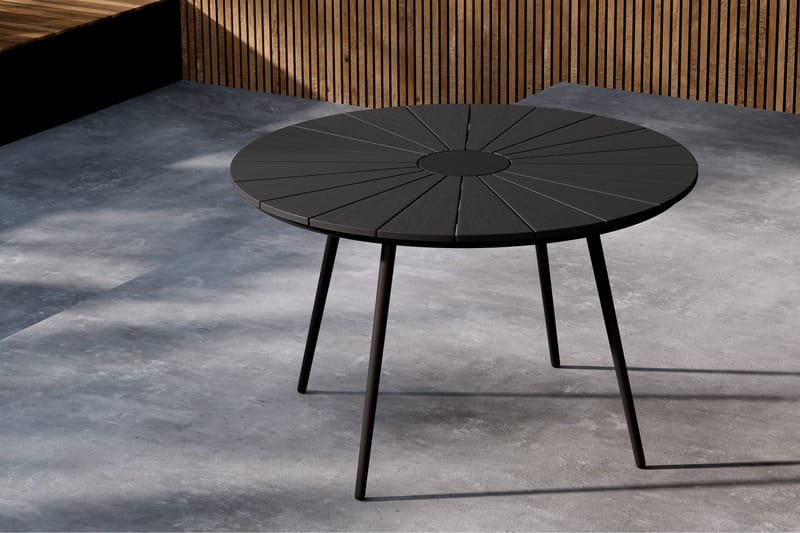 San Vito Spisebord Utendørs 120 cm - Svart - Hagemøbler - Hagebord - Spisebord ute