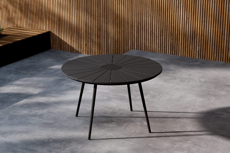 San Vito Spisebord Utendørs 120 cm - Svart - Hagemøbler - Hagebord - Spisebord ute