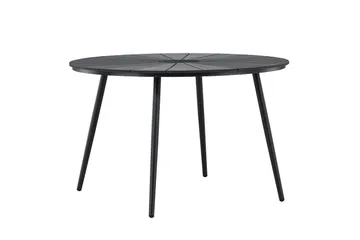 San Vito Spisebord Utendørs 120 cm - Svart - Hagemøbler - Hagebord - Spisebord ute