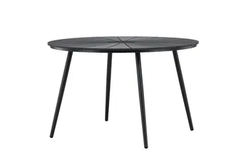 San Vito Spisebord Utendørs 120 cm - Svart - Hagemøbler - Hagebord - Spisebord ute