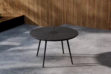 San Vito Spisebord Utendørs 120 cm - Svart - Hagemøbler - Hagebord - Spisebord ute