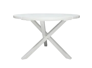 Scottsdale Hagebord Rund Hvit Ø 112 cm - Hvit - Hagemøbler - Hagebord - Spisebord ute