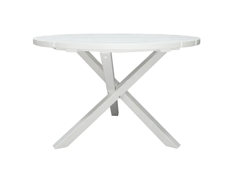 Scottsdale Hagebord Rund Hvit Ø 112 cm - Hvit - Hagemøbler - Hagebord - Spisebord ute