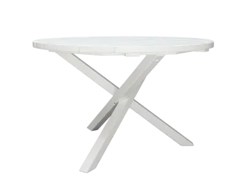 Scottsdale Hagebord Rund Hvit Ø 112 cm - Hvit - Hagemøbler - Hagebord - Spisebord ute