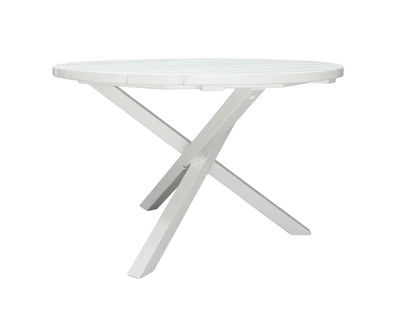 Scottsdale Hagebord Rund Hvit Ø 112 cm - Hvit - Hagemøbler - Hagebord - Spisebord ute