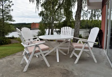 Scottsdale Hagebord Rund Hvit Ø 112 cm - Hvit - Hagemøbler - Hagebord - Spisebord ute