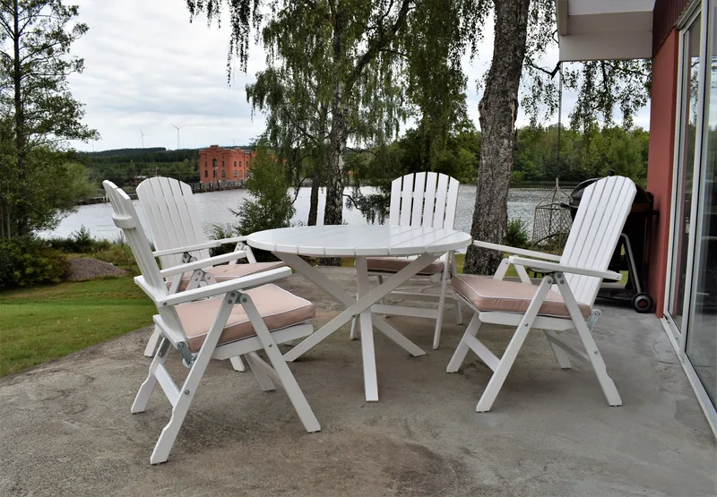 Scottsdale Hagebord Rund Hvit Ø 112 cm - Hvit - Hagemøbler - Hagebord - Spisebord ute