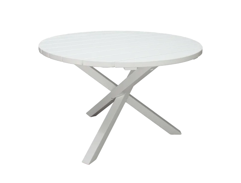 Scottsdale Hagebord Rund Hvit Ø 112 cm, Hvit