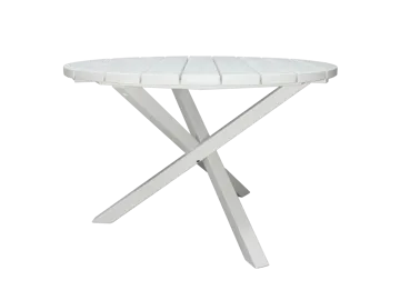 Scottsdale Hagebord Rund Hvit Ø 112 cm - Hvit - Hagemøbler - Hagebord - Spisebord ute