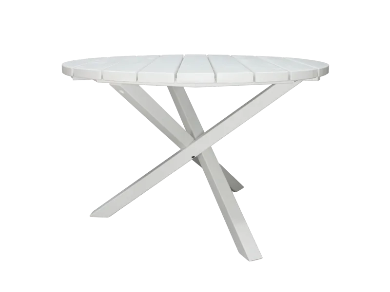 Scottsdale Hagebord Rund Hvit Ø 112 cm - Hvit - Hagemøbler - Hagebord - Spisebord ute