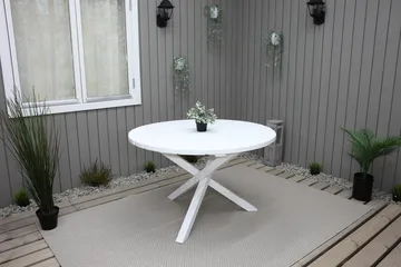 Scottsdale Hagebord Rund Hvit Ø 112 cm - Hvit - Hagemøbler - Hagebord - Spisebord ute