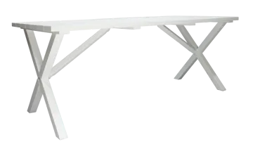 Scottsdale Utebord Rektangulært Hvit 190 cm - Hvit - Hagemøbler - Hagebord - Spisebord ute