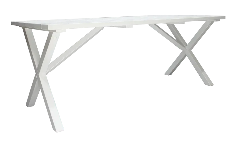 Scottsdale Utebord Rektangulært Hvit 190 cm - Hvit - Hagemøbler - Hagebord - Spisebord ute