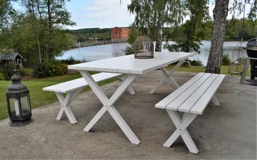 Scottsdale Utebord Rektangulært Hvit 190 cm - Hvit - Hagemøbler - Hagebord - Spisebord ute