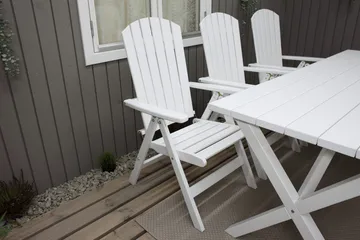 Scottsdale Utebord Rektangulært Hvit 190 cm - Hvit - Hagemøbler - Hagebord - Spisebord ute
