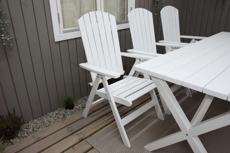 Scottsdale Utebord Rektangulært Hvit 190 cm - Hvit - Hagemøbler - Hagebord - Spisebord ute