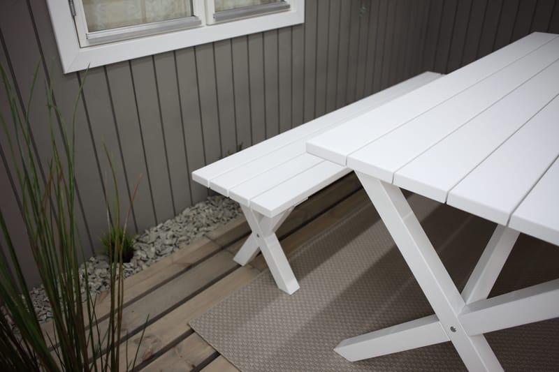 Scottsdale Utebord Rektangulært Hvit 190 cm - Hvit - Hagemøbler - Hagebord - Spisebord ute