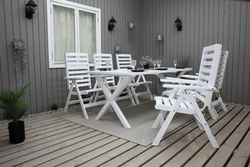 Scottsdale Utebord Rektangulært Hvit 190 cm - Hvit - Hagemøbler - Hagebord - Spisebord ute