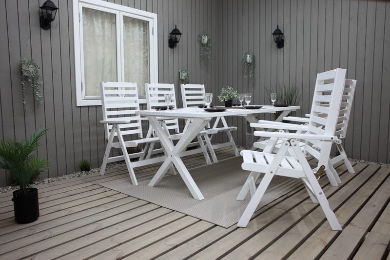 Scottsdale Utebord Rektangulært Hvit 190 cm - Hvit - Hagemøbler - Hagebord - Spisebord ute