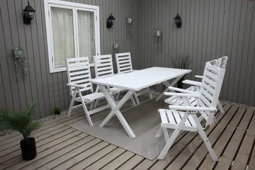 Scottsdale Utebord Rektangulært Hvit 190 cm - Hvit - Hagemøbler - Hagebord - Spisebord ute