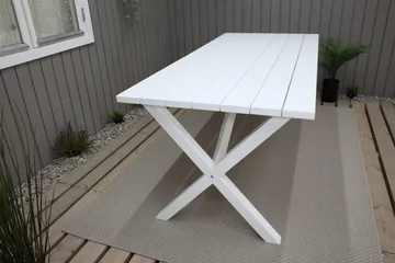 Scottsdale Utebord Rektangulært Hvit 190 cm - Hvit - Hagemøbler - Hagebord - Spisebord ute