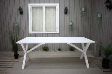 Scottsdale Utebord Rektangulært Hvit 190 cm - Hvit - Hagemøbler - Hagebord - Spisebord ute