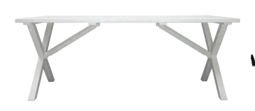 Scottsdale Utebord Rektangulært Hvit 190 cm - Hvit - Hagemøbler - Hagebord - Spisebord ute