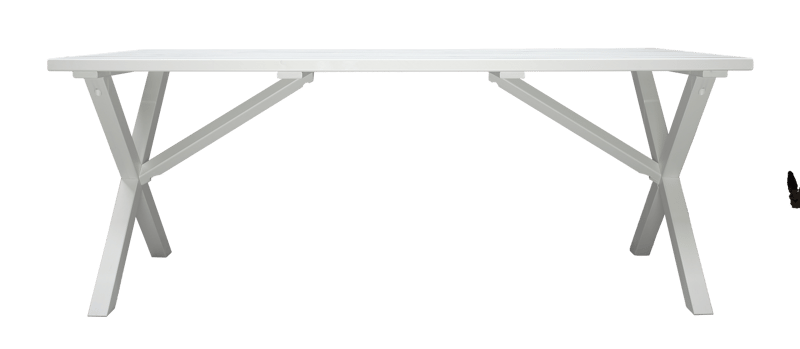 Scottsdale Utebord Rektangulært Hvit 190 cm - Hvit - Hagemøbler - Hagebord - Spisebord ute