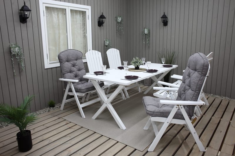 Scottsdale Utebord Rektangulært Hvit 190 cm - Hvit - Hagemøbler - Hagebord - Spisebord ute