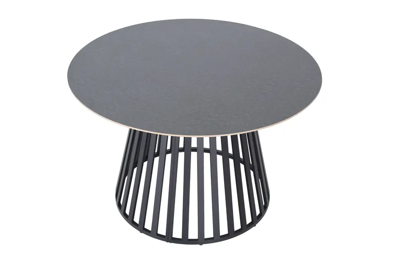 Sensi rundt spisebord utendørs 120 cm i metall - Svart - Hagemøbler - Hagebord - Spisebord ute