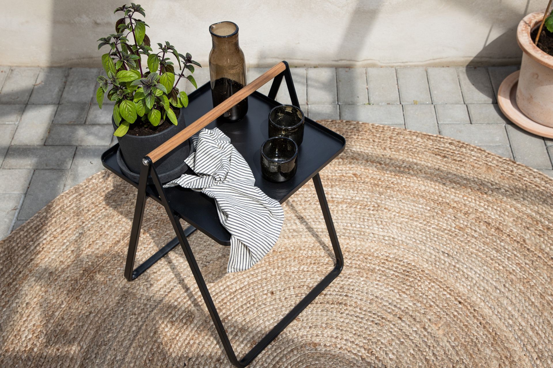 Clarin Sidebord 45 cm - Svart - Hagemøbler - Hagebord - Sidebord