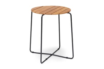 Hillerstorp Oas Cafébord 56 cm Rund - Teak/Brun/Grå - Hagemøbler - Hagebord - Sidebord