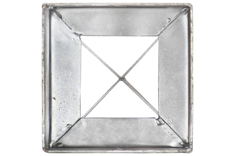 Jordspyd 12 stk sølv 10x10x76 cm galvanisert stål - Sidebord - Balkongbord