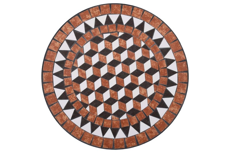 Mosaikkbistrobord brun 60 cm keramikk - Brun - Sidebord - Balkongbord