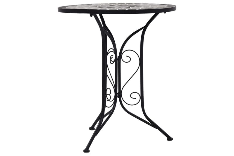 Mosaikkbistrobord grå 61 cm keramikk - Grå - Sidebord - Balkongbord