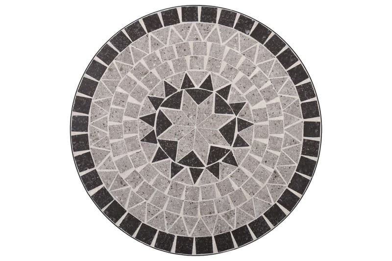 Mosaikkbistrobord grå 61 cm keramikk - Grå - Hagemøbler - Hagebord - Sidebord