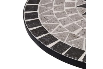 Mosaikkbistrobord grå 61 cm keramikk - Grå - Hagemøbler - Hagebord - Sidebord